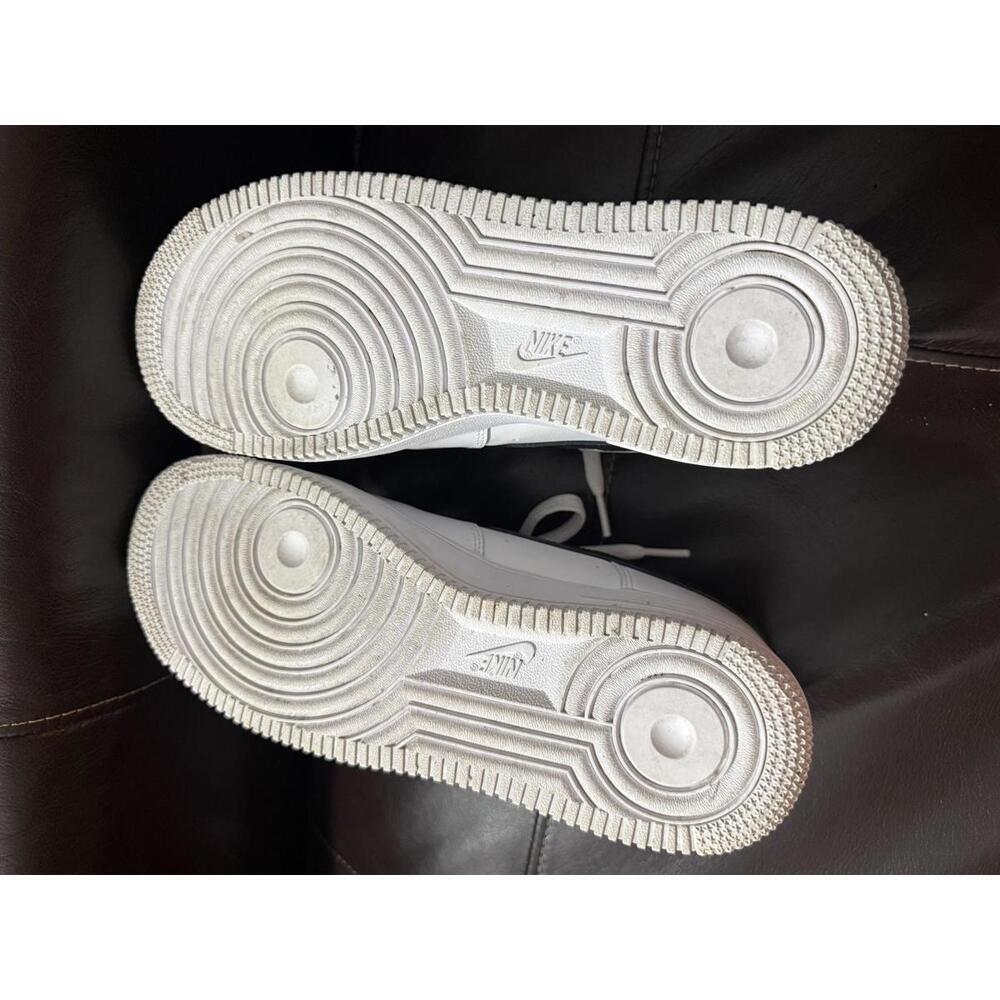 Nike Women’s Air Force 1 Low '07 Essential White Black Gold Mini Swoosh - Picture 4 of 7